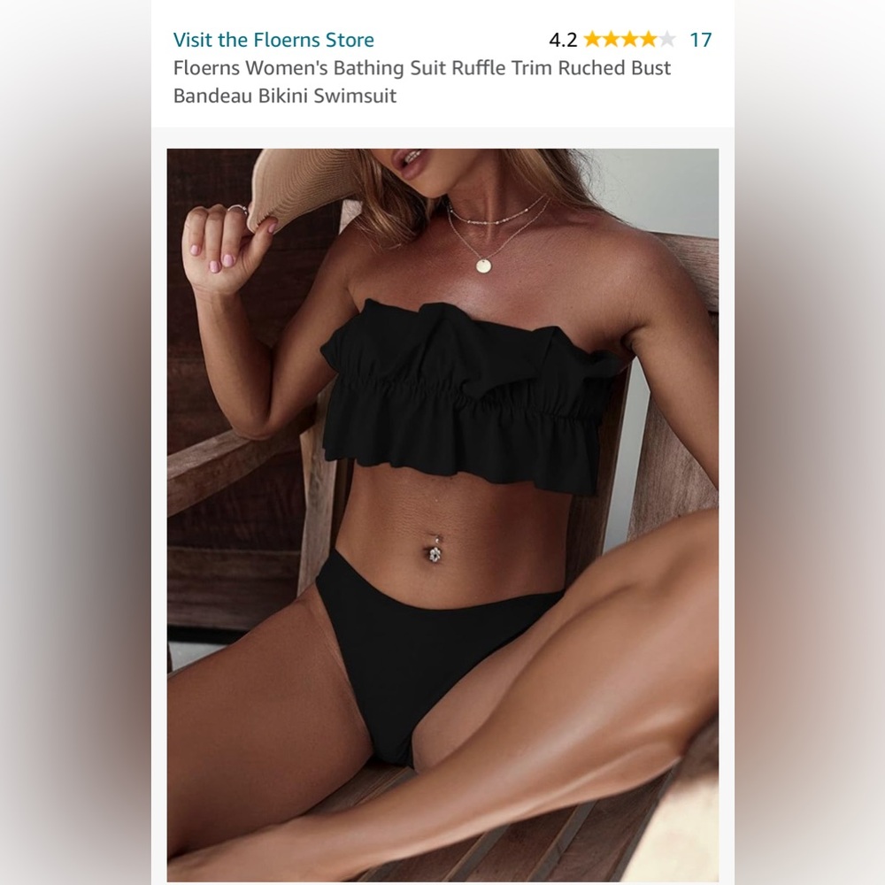 NEW, size L SweatyRocks black bikini
